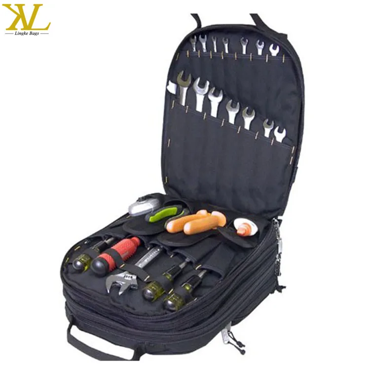 Custom 75-Pocket Electrical Tote Backpack Heavy Duty Waterproof EVA Canvas Polyester Nylon PVC PU ODM Support for Tool Kit Bag