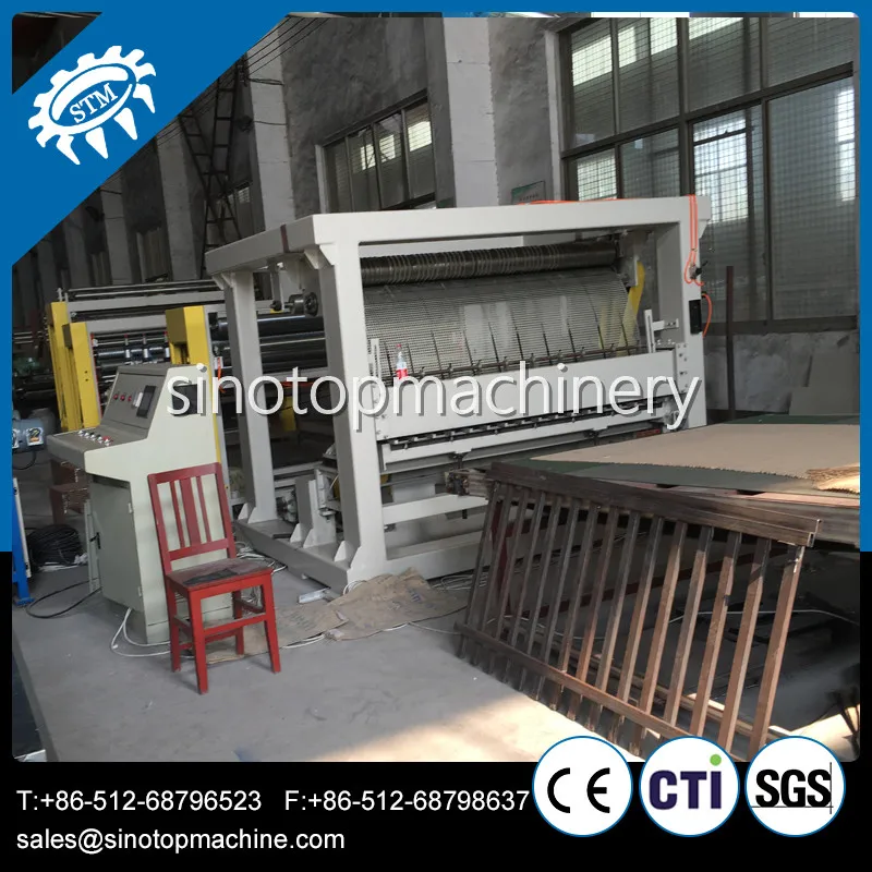 Continuous paper honeycomb core production line