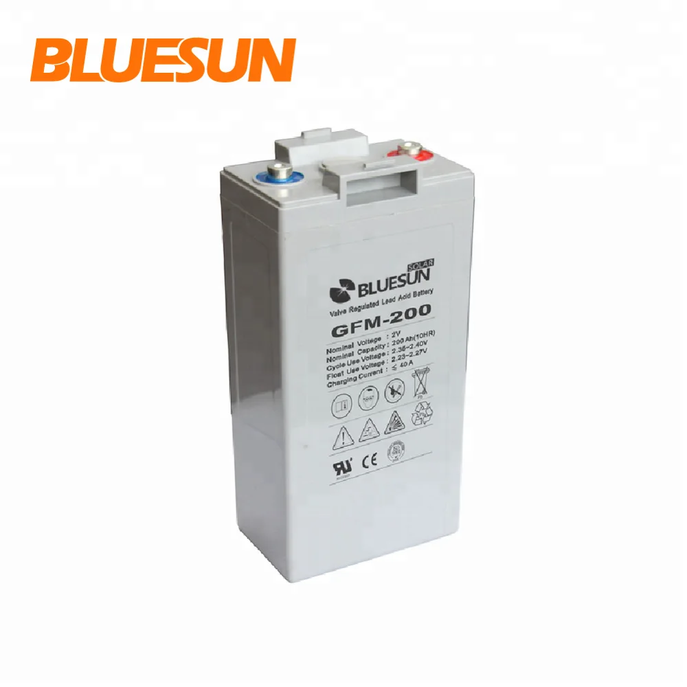 Bluesun agm 2v 200ah battery price 2V 200ah exide battery from China