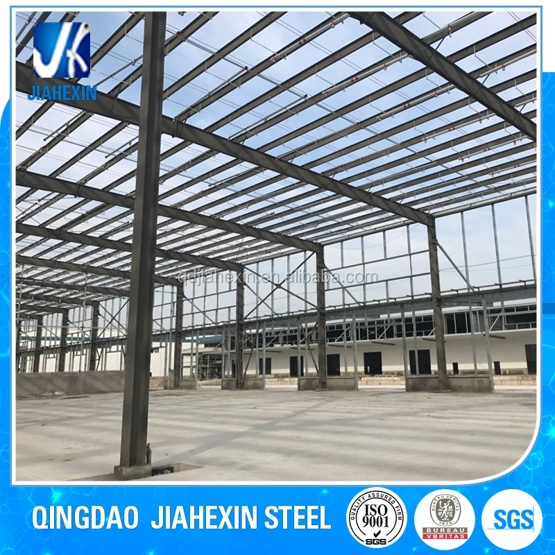 Light prefabricated steel structural roof trusses warehouse
