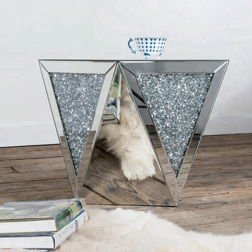  Современная Венецианская зеркальная стеклянная плавающая хрустальная мебель журнальный столик с