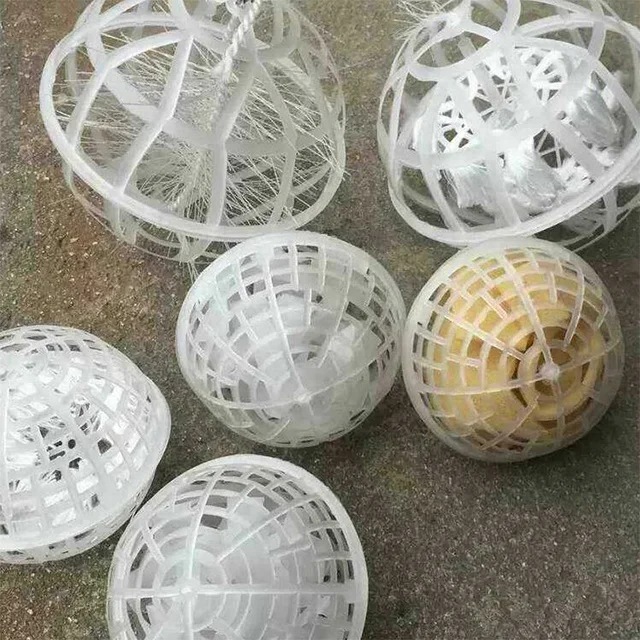 PP material aquarium bio ball packing Plastic filter Wastewater treatment porous suspension ball