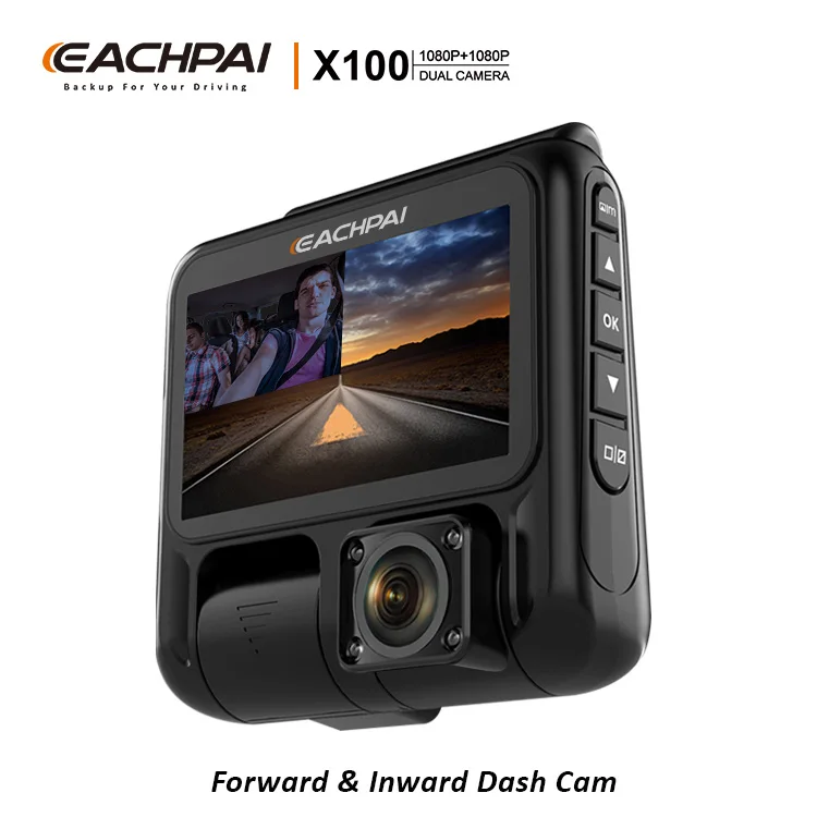 Original factory wholesale dashboard camera Eachpai X100 front and inside dual 1080P night vision dash camera for taxi