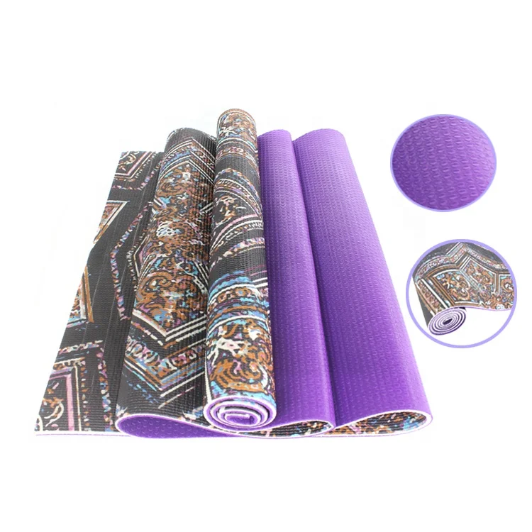 
Durable eco friendly printed yoga mat manufacturer multi-functional yoga pilates type pvc exercise mat 