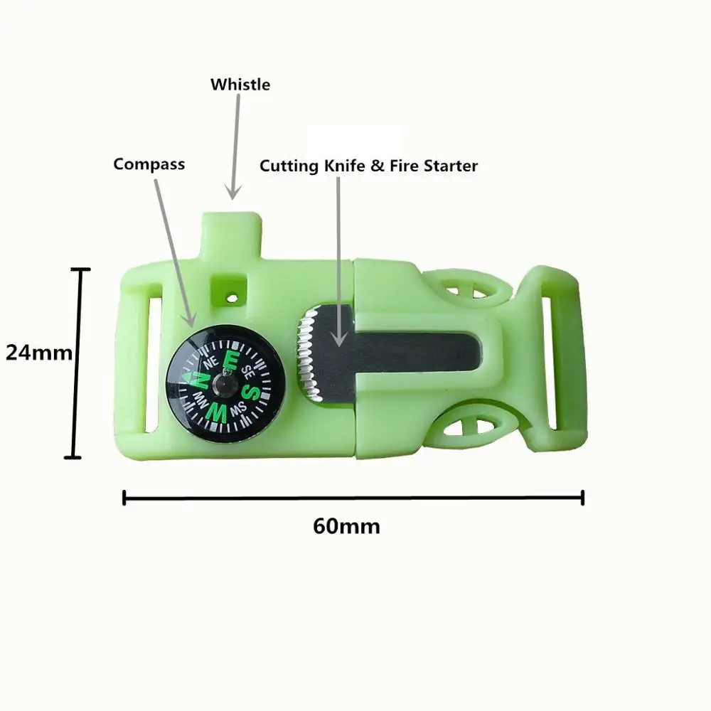 Mountaineering Paracord Buckle,Bushcraft Buckle,Outdoor Climbing Buckle Plastic