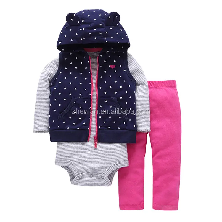 infants & toddlers age group and long sleeve style newborn baby cotton clothes matching with rompers and pants