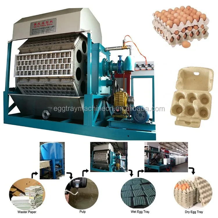 Low cost automatic paper recycling pulp egg tray production line