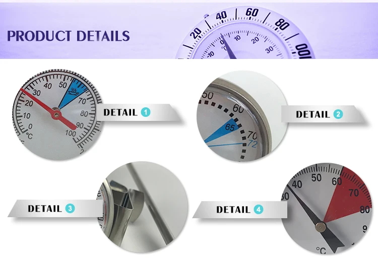 Dial 1.75' Instant Read  Candle Wax Thermometer Temperature Gauge