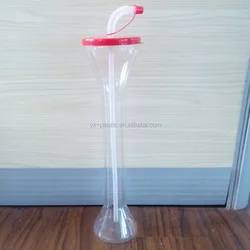 24oz Party Ice Beer Frozen drink Novelty Long Neck Dumbbell Bottle Plastic Slushy Yard Cup