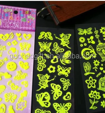 Luminous Custom Decorative Wall Sticker Flat or 3D Glow in the Dark
