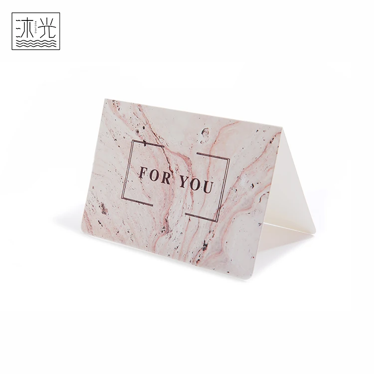 New Model High Quality Gold Stamping Marble Greeting Cards