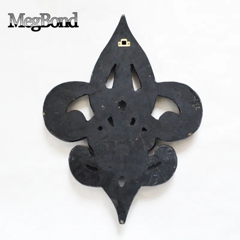 Antique black Fleur de lis home decor for wall mounted