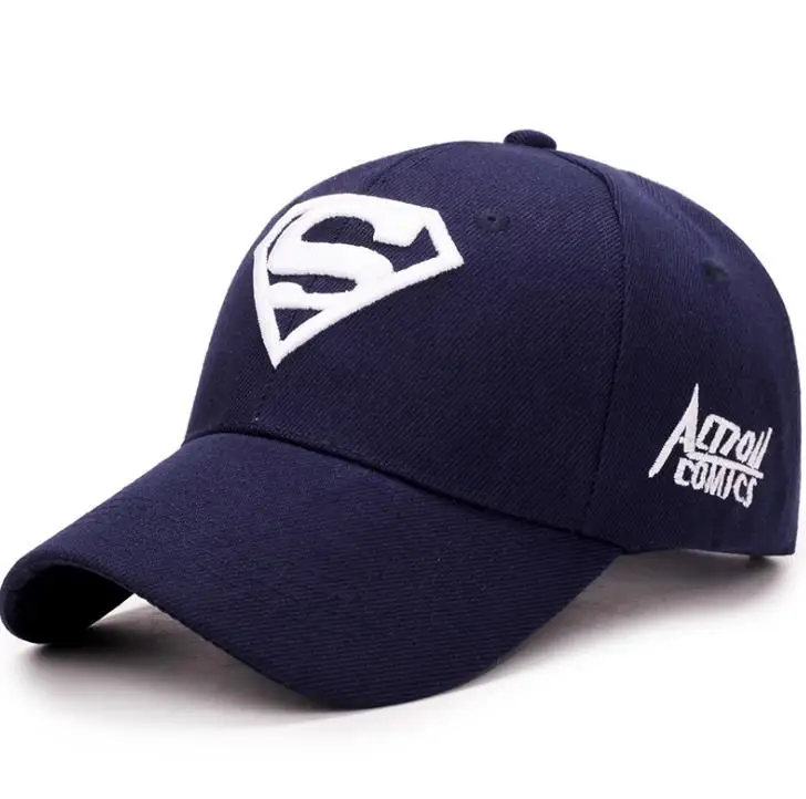 wholesale small order stock Outdoor leisure sports Superman baseball cap Korean custom embroidery logo