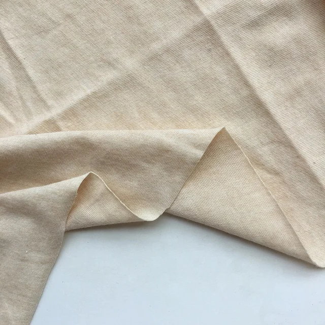 organic cotton bamboo slub jersey knitted fabric for baby wear