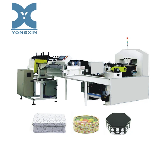 Automatic biscuit chocolate metal tin can box making machine lock seaming machine