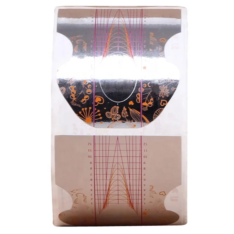 Factory Sale New Design Good Quality OEM Reusable Private Label 500pcs/roll Oval Shape Aluminum Nail Form