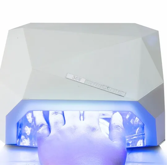 Alibaba diamond shape 36W ccfl nail dryer led uv lamp 36W uv gel machine nail lamp sensor 12w ccfl+24w led