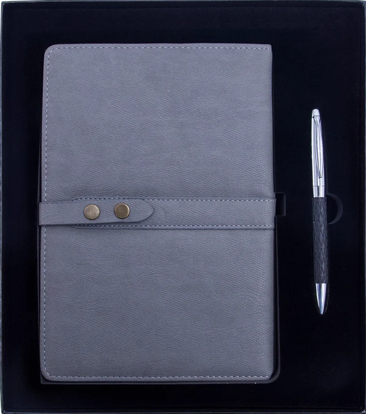 New arrival office ladies paper stationery PU notebook gift set with pen