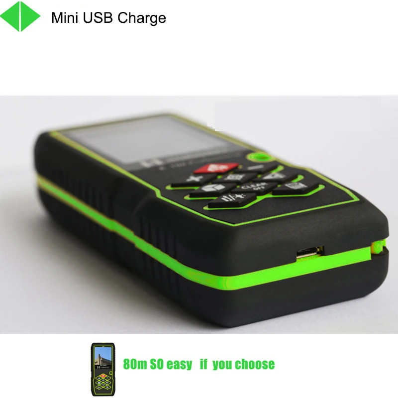 Digital Laser Range Finder Laser Distance Meter 80m with Camera USB Distance Measuring Tool