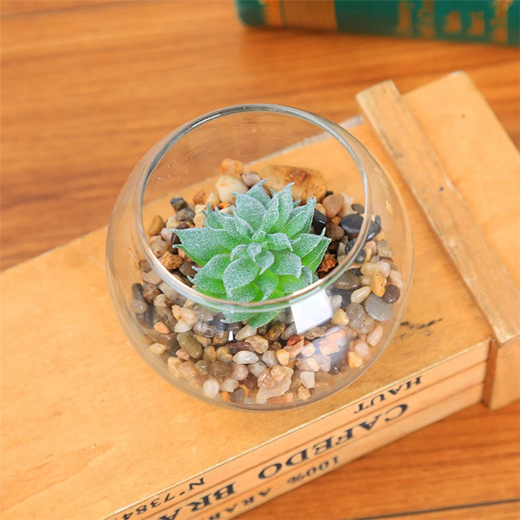 Highly realistic small size artificial plants succulents pots for home decoration