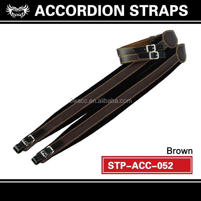 Padded leather accordion strap /leather strap