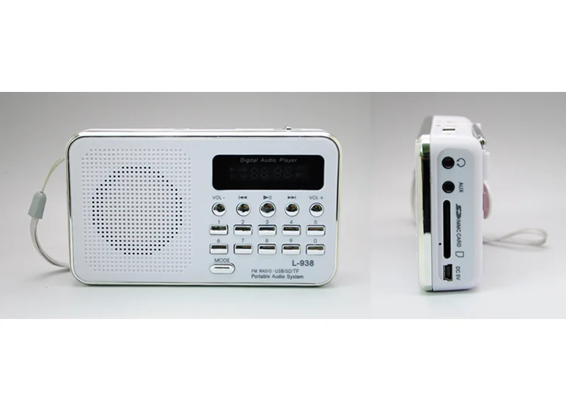 2017 portable radio fm radio receiver TF card usb MP3 music player speakers bass radio speaker box