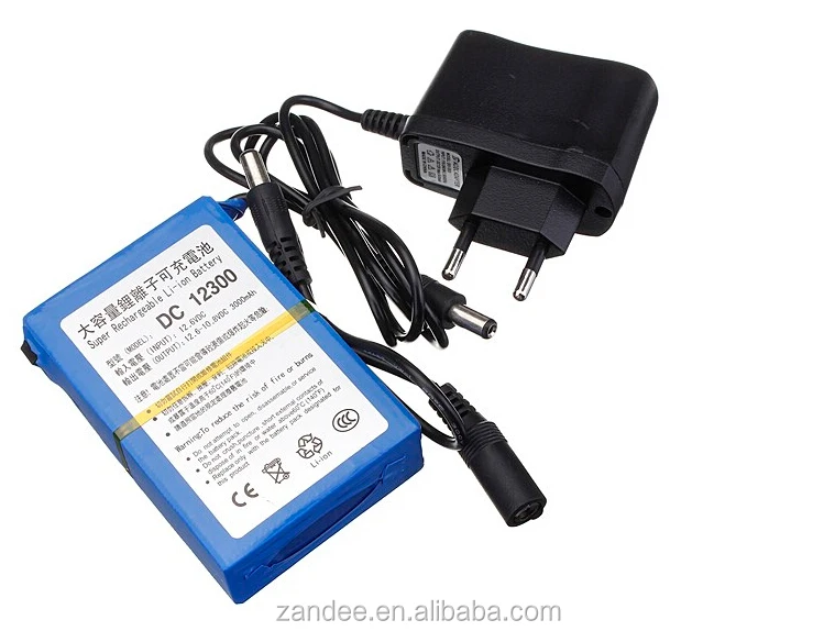 Portable Super 12V li-ion polymer battery 3000mAh rechargeable li-ion battery pack for LED lamp HID GPS monitor power
