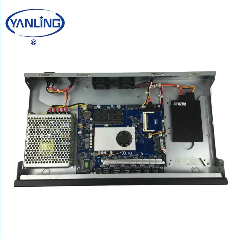 Intel 1037U 6 GBE Lan Firewall Network Server 1U Rackmount Wlan Router