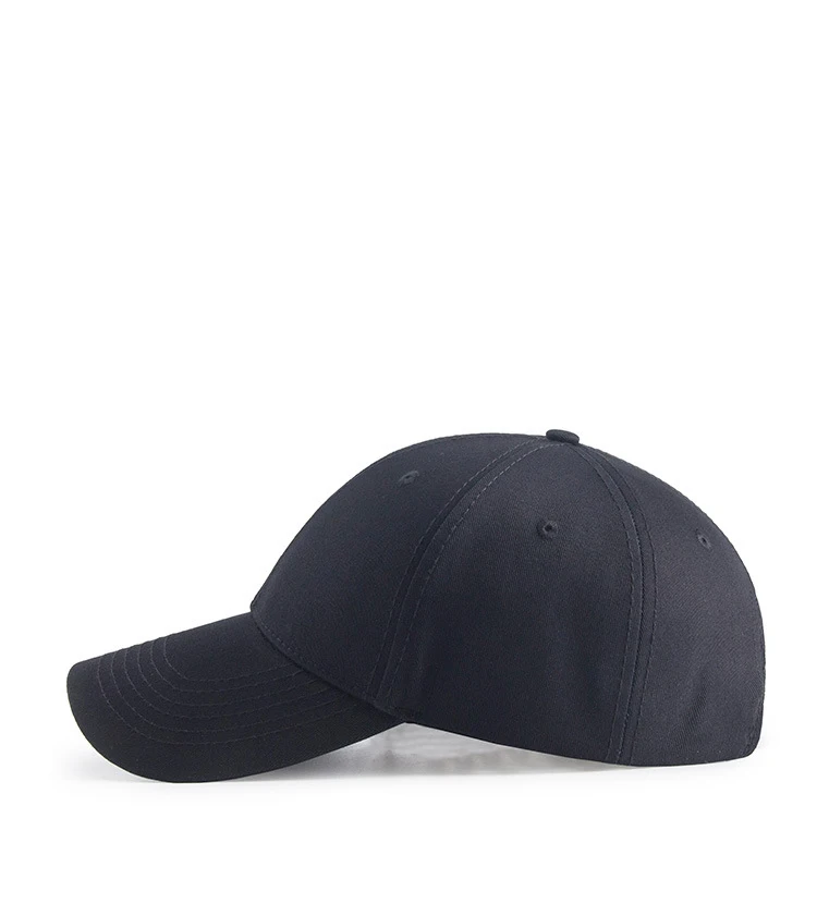 men black branded material baseball hat stylish  6 panel cap