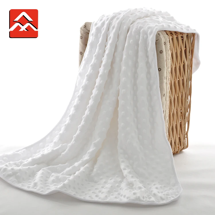 
Luxury Softextile Minky Dot Thick Fleece Knitted Baby Blankets Wholesale 