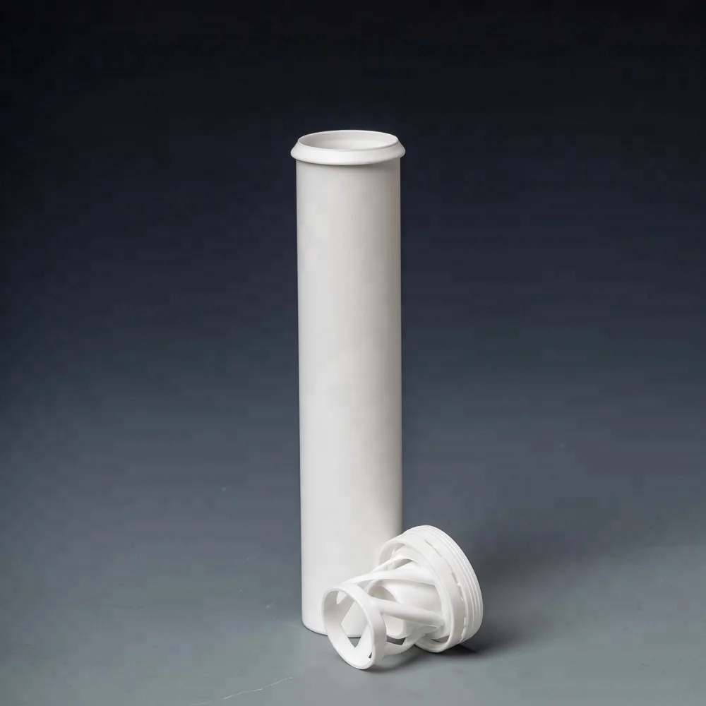 white plastic packaging moisture proof container empty tube with lid for vitamin effervescent tablet