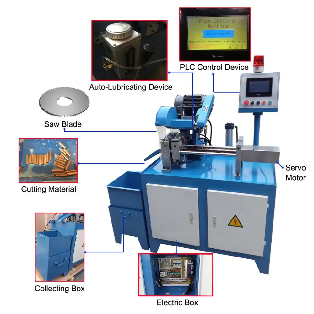 Auto Feeding Copper Tube Copper Pipe Cut Off Saw Cutting Machine Cold Circular Saw