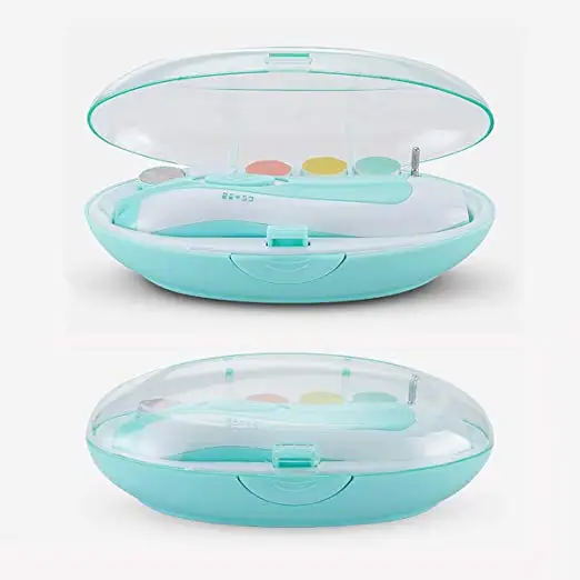 
Safe Electric Baby Nail Trimmer, Baby Nail File Kit, Additional Replacement Heads, Newborn Toddler Toes and Fingernails, Trim 