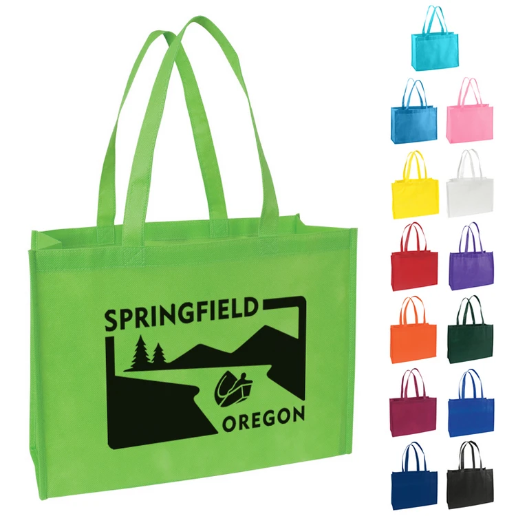 Custom Printed Flat Non-Woven Tote Bag
