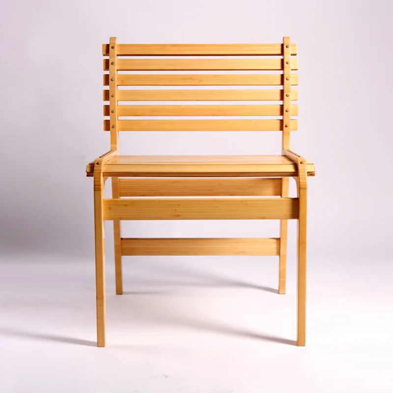 Creative flexible bamboo chair wood dining chairs