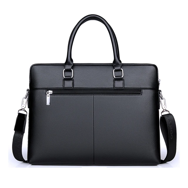 Новый модный мужской портфель OEM2019 из искусственной кожи, Вместительная деловая повседневная мужская сумка для ноутбука, сумка через плечо