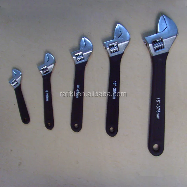 Hand Tools Manufacturer Single Color Dipping Black Treatment Adjustable Wrench