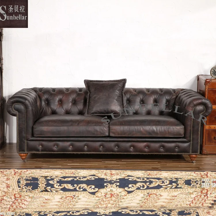 
office sofa genuine leather tufted chesterfield leather sofa sets for living room couch sofa 