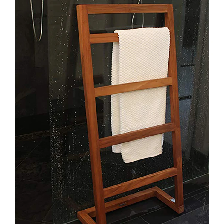 
Original Natural Wooden Towel Rack Stand 