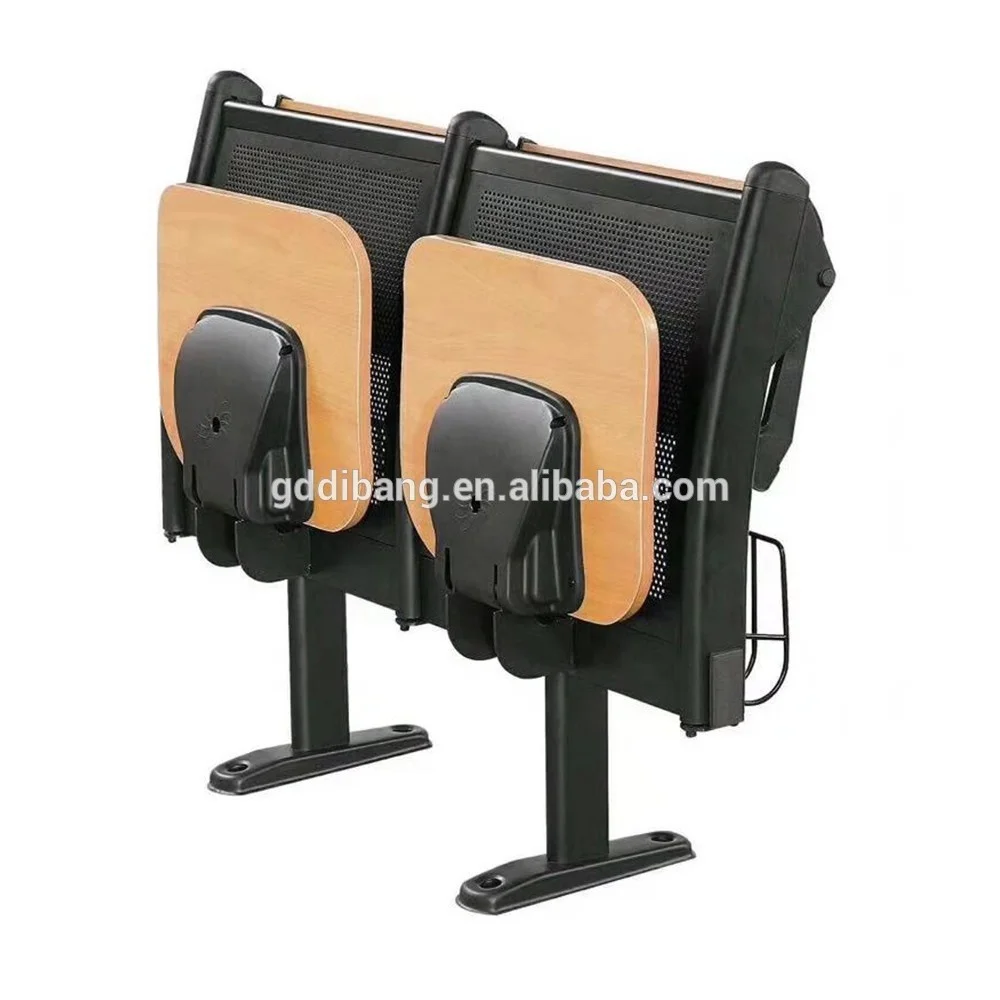 College metal folding university chairs and tables school student desk chair with writing tablet