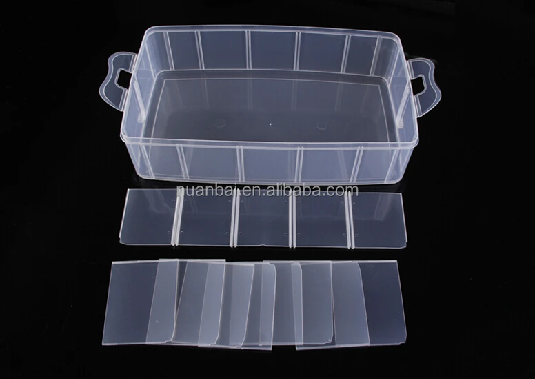 32cm XL Size Three layers Clear Portable Plastic Tool Organizer Container Divider Storage Bin&Box Tackle box