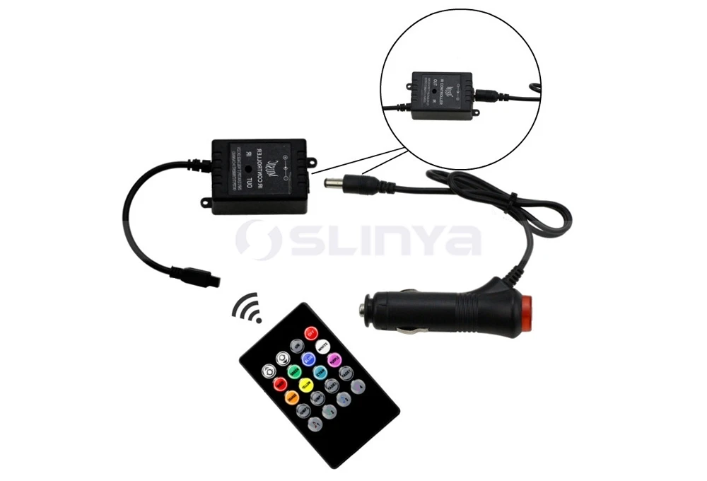 Car Interior Atmosphere Decoration Music Remote Control RGB SMD Flexible Led Light Strip
