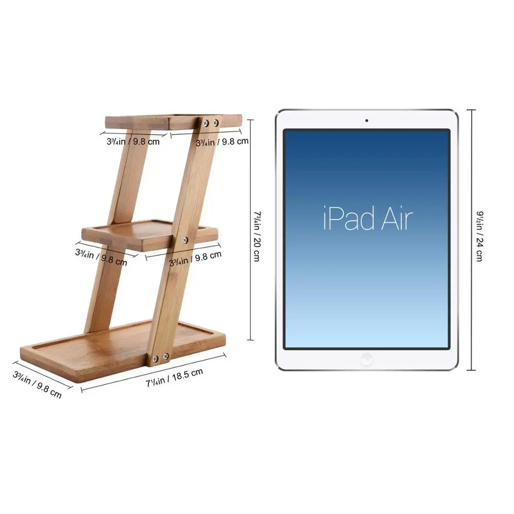 Bamboo Indoor Outdoor Small 3 Tier Step Pot Plant Stand Holder Mid Century Wood Spiral Staircase Garden Succulent