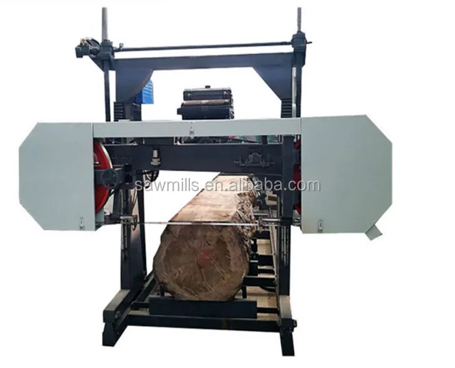 Shuanghuan portable trolley type automatic horizontal wood cutting sawmill
