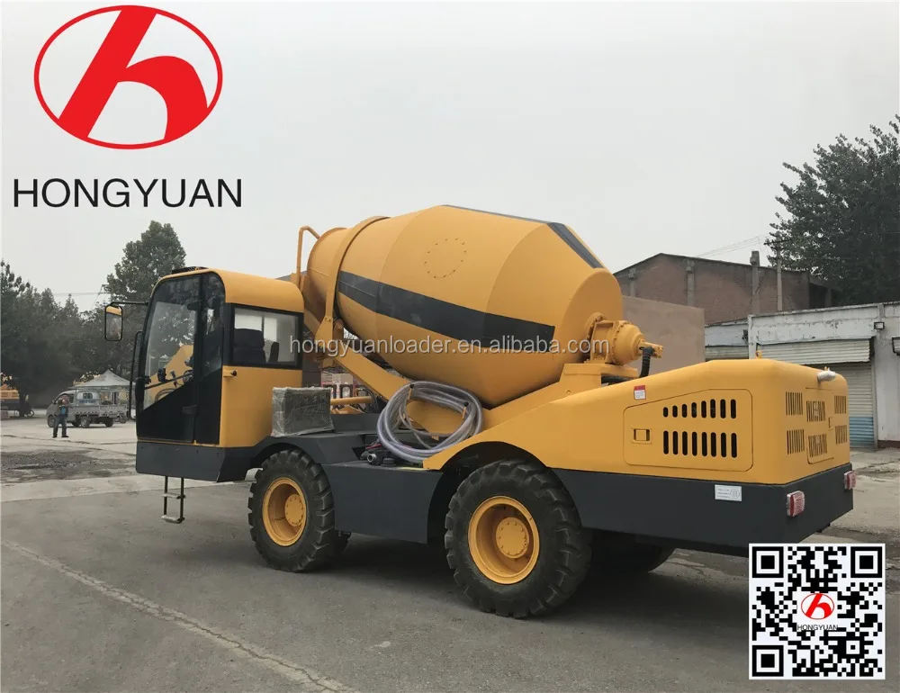 Self loading tow behind concrete mixer, self loader concrete mixer truck