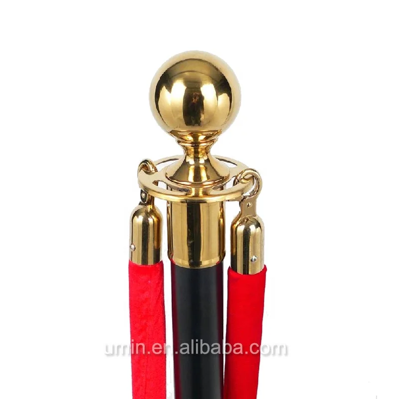 Car Show Stainless Steel Red Velvet Rope Queue Stand