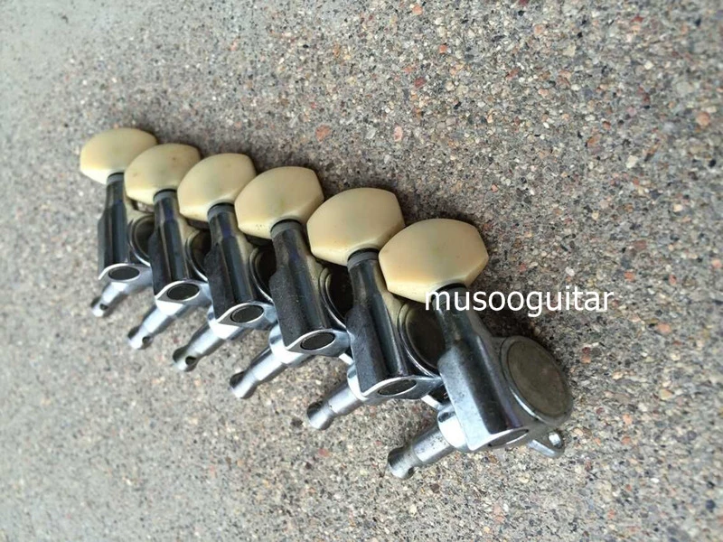 6R Chrome Guitar Tuning Pegs keys Tuners Machine Heads for Style Electric Guitar From korean