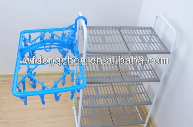 Balcony Sock Drying Hanger With 32 Pegs