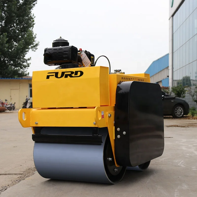 
Walk behind Smooth Double Drum Compactor Vibratory Roller FYL-S600C 
