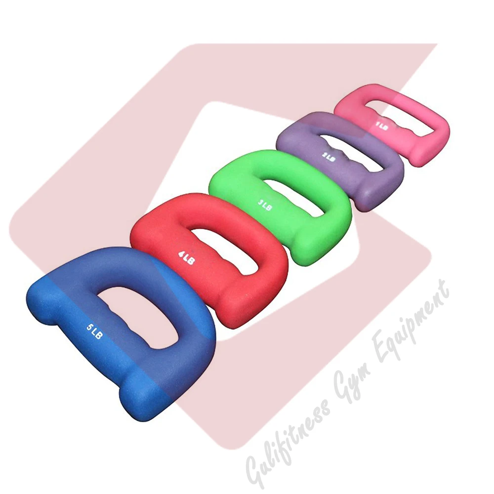 Упражнение D форма красочные чугунная гантель